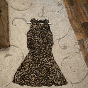 WHBM silk animal print dress